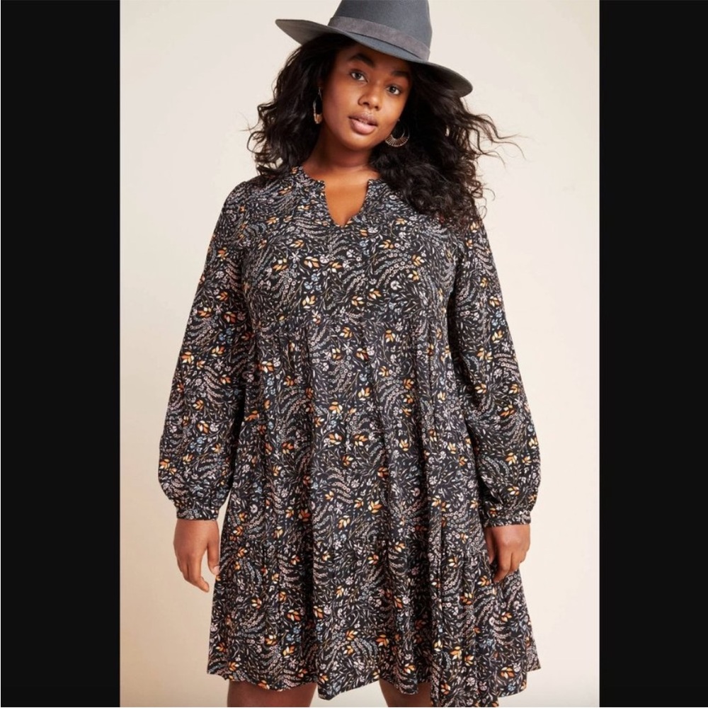 Anthropologie Maeve Amber Tiered Tunic Dress Size 2x